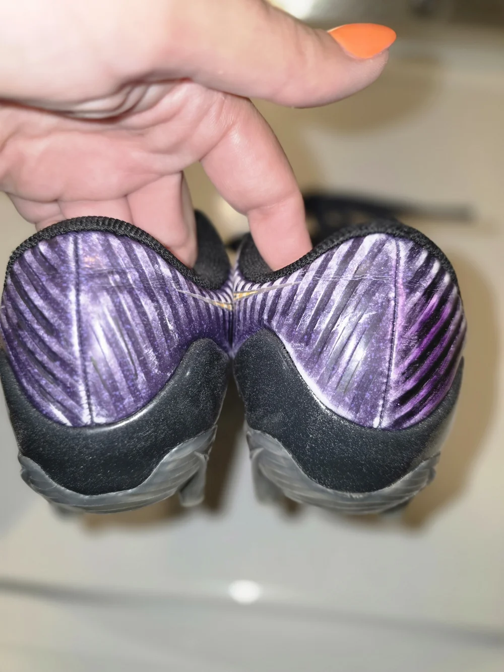 Under Armour Justin Jefferson Blur Kids' Purple & Orange Athletic Cleats